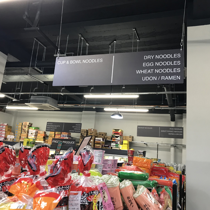 Oriental Mart Hanging Signs